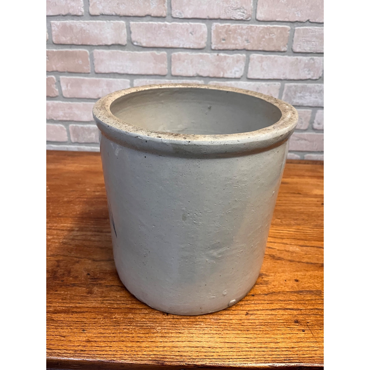 Vintage Glazed Red Wing Union Stoneware Co. Three-Gallon Cobalt Leaf Design Crock Minnesota, USA Primitive Kitchen Decor