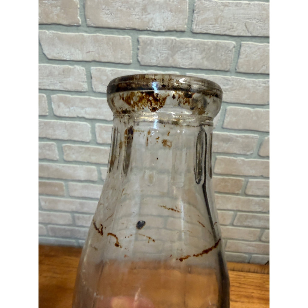 Early Vintage Half Pint Milk Bottle S. W. & W. Dairy Beloit Wisconsin 1916