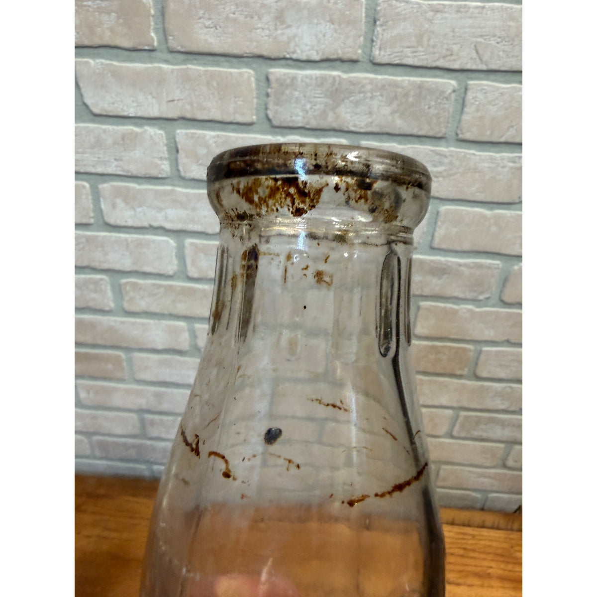 Early Vintage Half Pint Milk Bottle S. W. & W. Dairy Beloit Wisconsin 1916