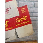Vintage Early Red Squirt NOS Soda Carrier Totes Advertising Bottle Carrier