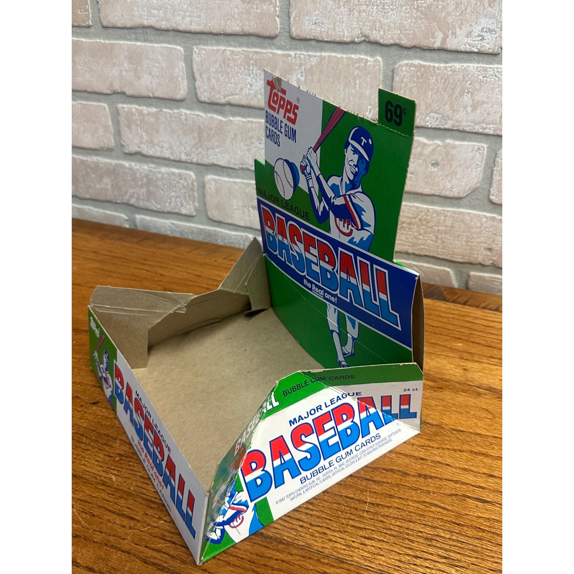 1987 Topps Baseball 24-Pack Cello Box - EMPTY Display Box Only - No Cards