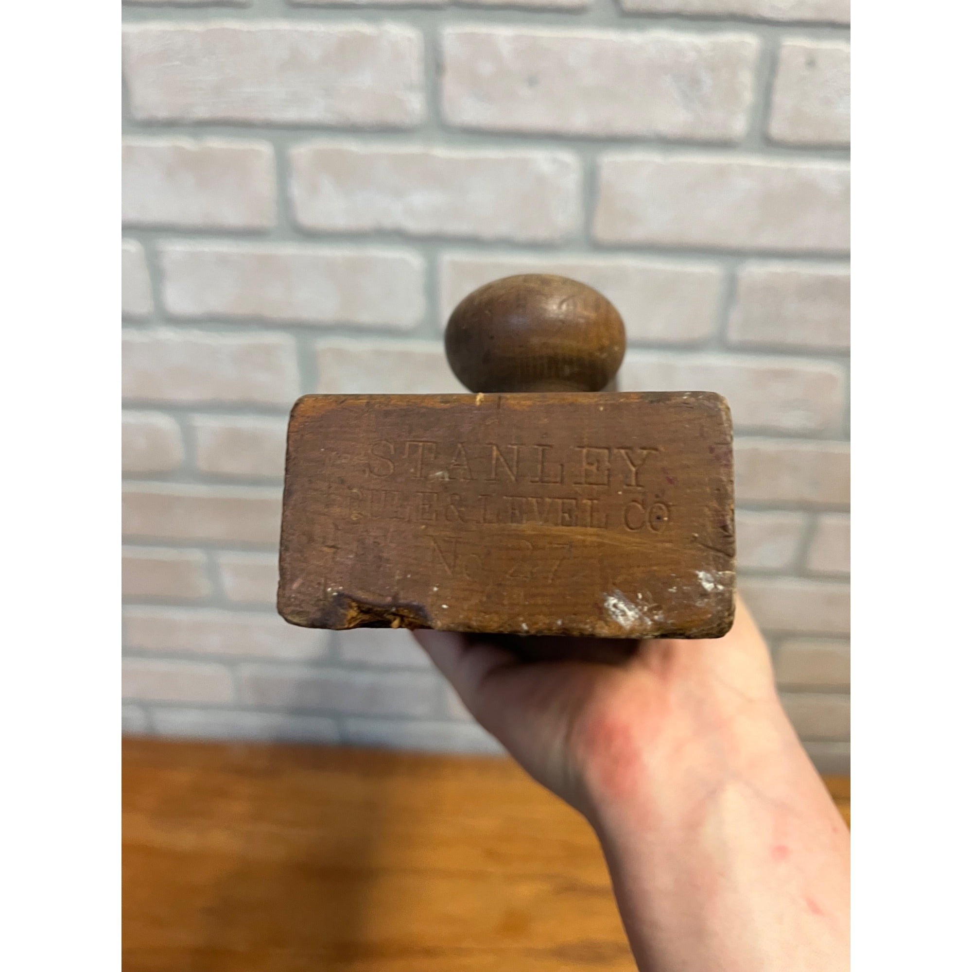Stanley No. 27 Transitional Wood Bottom Plane (ca 1893-1899) Carpentry Woodworking Tool
