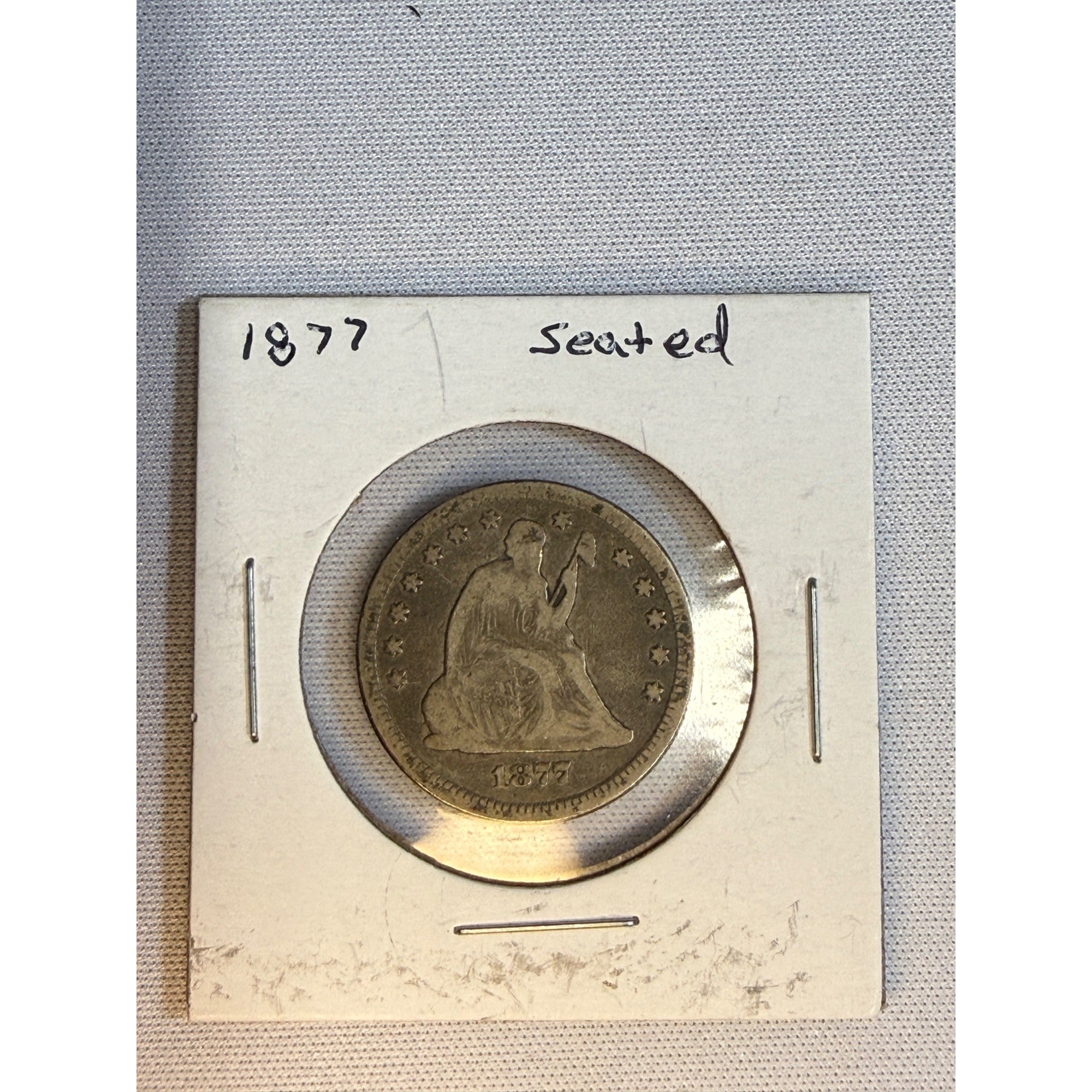 1877-P 25C SEATED LIBERTY SILVER QUARTER
