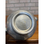 Vintage 1940s Signet Aluminum Teapot - Wood Handle & Leaf Strainer Kitchen Retro