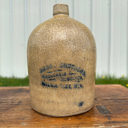 SCARCE Drake Brothers Druggists Hermann Milwaukee Wisconsin Stoneware Jug