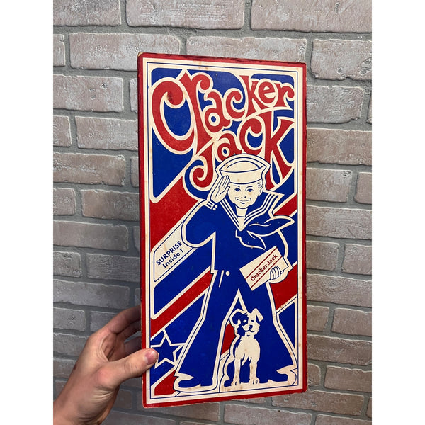 Vintage Cracker Jack Wooden Retail Store Display Oversized Box Advertising Promo