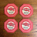 (4) 1950's Grain Belt beer coaster -Minneapolis of Minneapolis, MN "Party Beer"