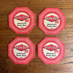 (4) 1950's Grain Belt beer coaster -Minneapolis of Minneapolis, MN "Party Beer"