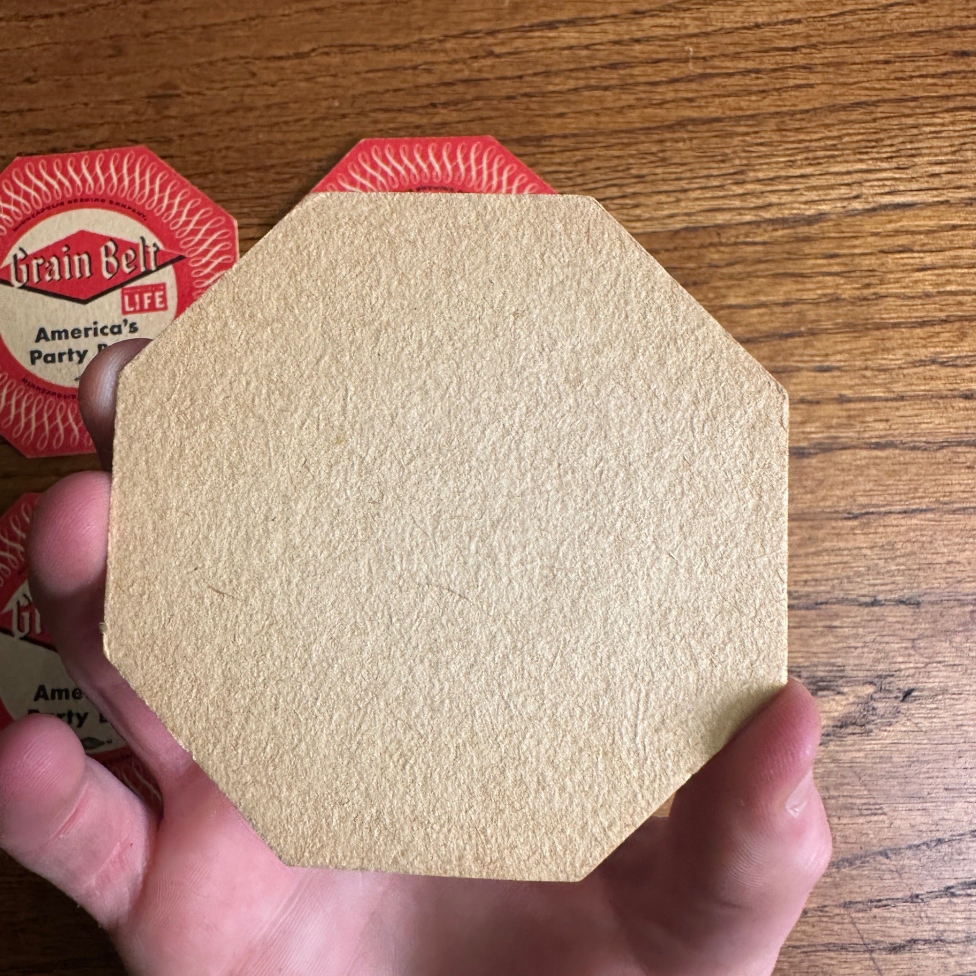 (4) 1950's Grain Belt beer coaster -Minneapolis of Minneapolis, MN "Party Beer"