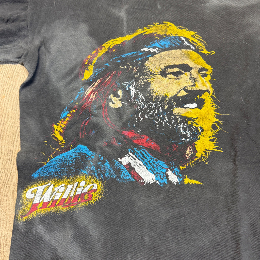 VTG 80s WILLIE NELSON Music Tour T-SHIRT SZ Small SINGLE STITCH 1980s Band Tee