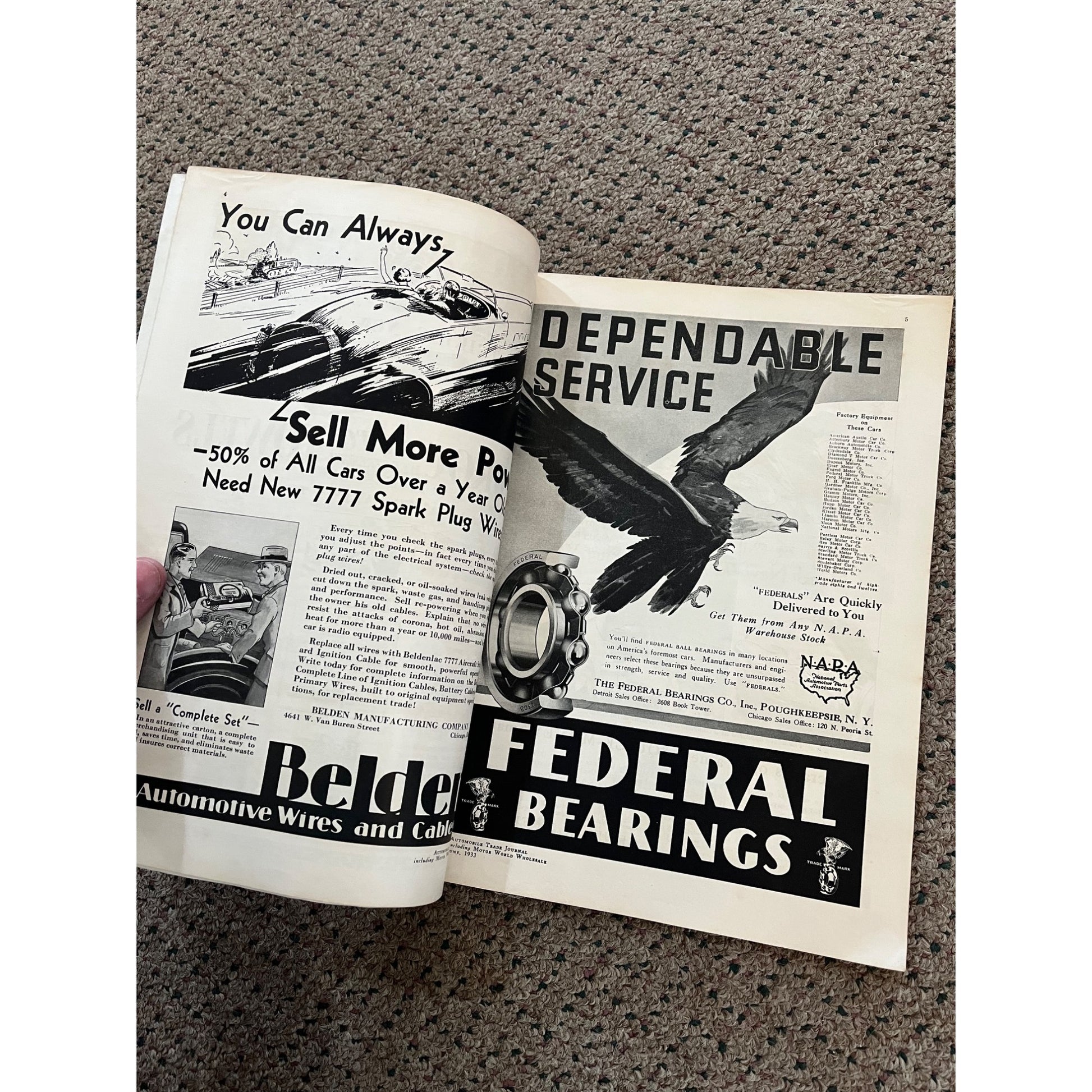 Automobile Trade Journal Magazine June, 1933 Issue - Vintage Advertisements