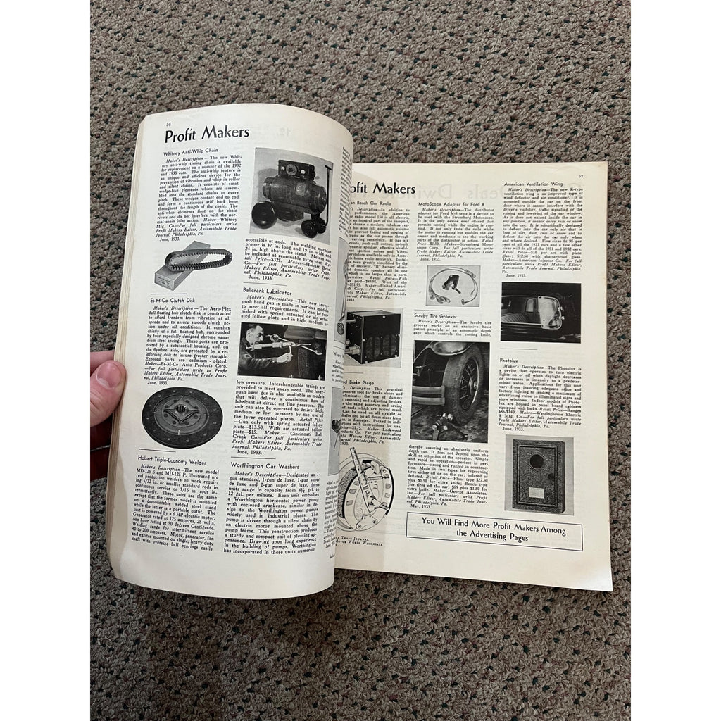 Automobile Trade Journal Magazine June, 1933 Issue - Vintage Advertisements