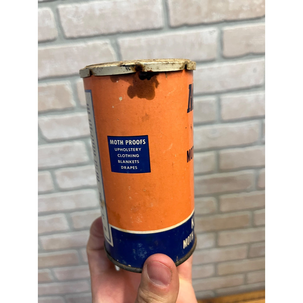 Antique Moth Jinx Moth Proofer Tin Can Pest Control Advertising Display