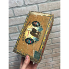 Vintage La Flor De Benefactor Cigar Wooden Box Advertising Eagle Patriotic Ohio