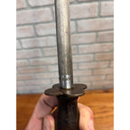 Vintage Village Blacksmith Butchers Knife Steel Honing Sharpening Tool Brass Loop