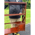 Vintage 1940s Mahogany Victorian Revival Hanging Wall Shelf Cabinet Trinkets Whatnot