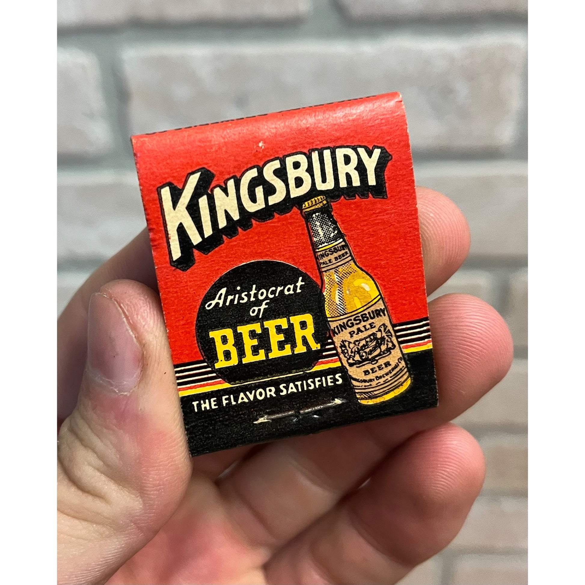 Vintage Kingsbury Pale Beer Wisconsin Matchbook Full Advertising Manitowoc Wis