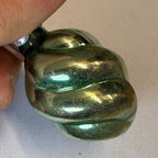 Vintage Mercury Glass Christmas Ornament Green Twist Spiral USA - Shiny Brite