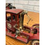 Vintage Arcade International Harvester "Red Baby" Cast Iron Dump Truck Toy