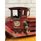 Vintage Arcade International Harvester "Red Baby" Cast Iron Dump Truck Toy