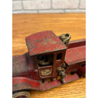 Vintage Arcade International Harvester "Red Baby" Cast Iron Dump Truck Toy