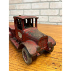 Vintage Arcade International Harvester "Red Baby" Cast Iron Dump Truck Toy