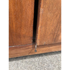 Antique Walnut 2pc Kitchen Hutch Cabinet Stepback Pantry Farmhouse Cupboard