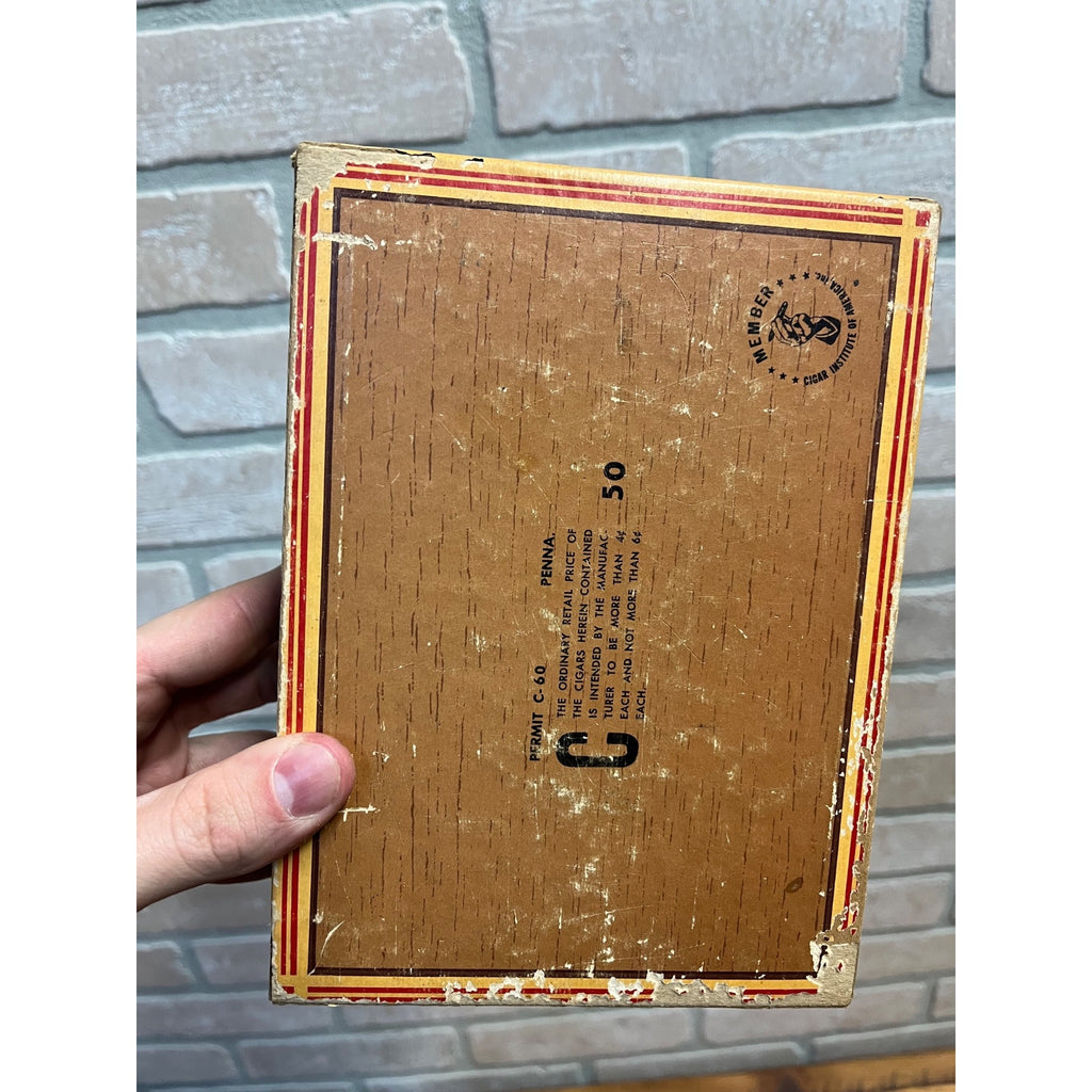 Vintage Stetson Panetela Cigars Advertising Box Empty Pressed Cardboard