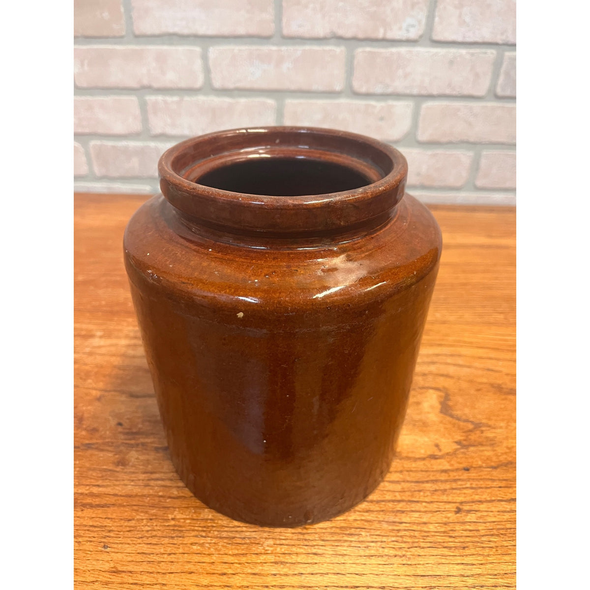 Vintage Red Wing Stoneware Co. Albany Slip Snuff Jar Crock Minnesota, USA Primitive Kitchen Decor