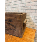 Vintage Rustic Burroughs Adding and Listing Adding Machine Co. Dovetailed Wooden Crate Detroit, Michigan