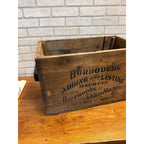 Vintage Rustic Burroughs Adding and Listing Adding Machine Co. Dovetailed Wooden Crate Detroit, Michigan