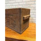 Vintage Rustic Burroughs Adding and Listing Adding Machine Co. Dovetailed Wooden Crate Detroit, Michigan
