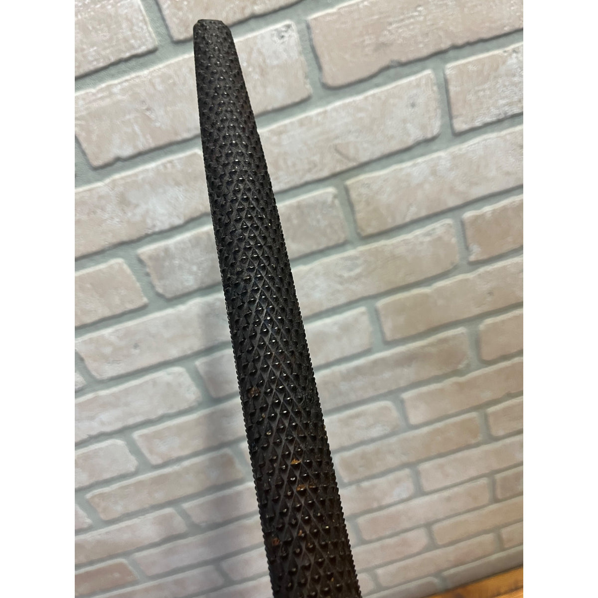Antique Cast Iron File Rasp Holder Handle w/ Eagle Brand Rasp File 17.5" Long