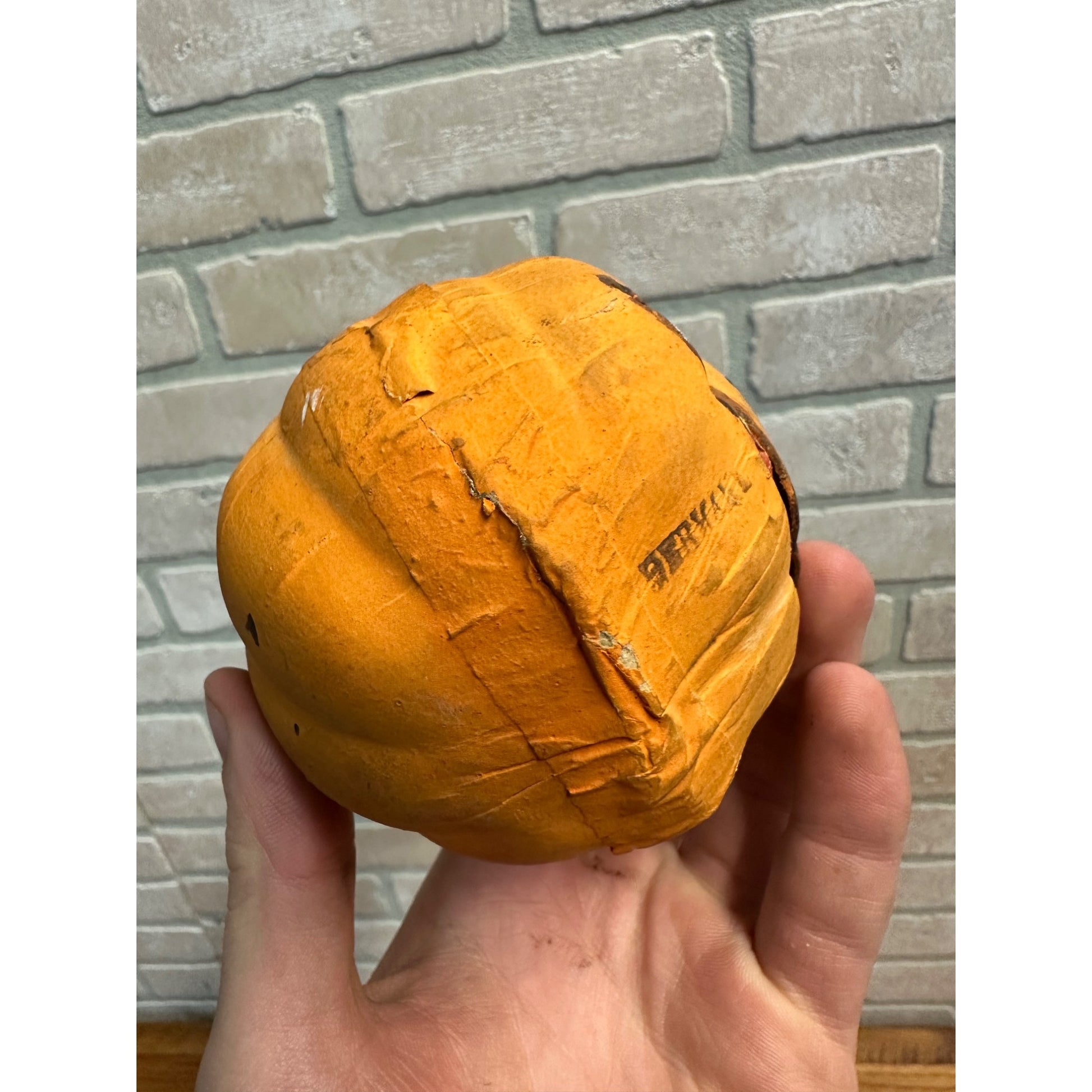 Antique 1920s Halloween Paper Mache German JOL Jack O' Lantern Pulp Rounded Bottom