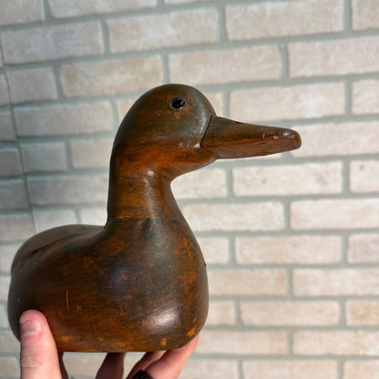 Vintage Carl Haufe (Neenah Wisconsin) Carbed Wooden Duck Decoy