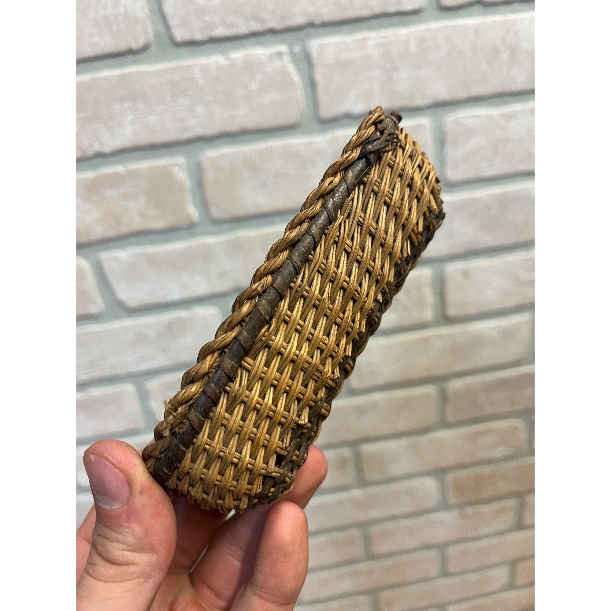 Vintage Native American Hand Woven Willow Splint Basket Primitive Folk Art Small