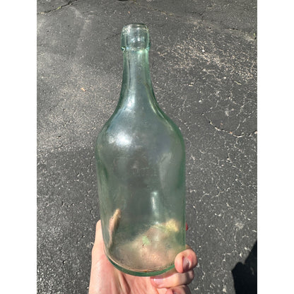 SCARCE Pre-Pro 1890s JJ Tirschel Bottling Works Iron Mountain Mich. Beer Bottle Aqua