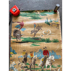 Vintage Western Cowboy Rodeo Child Room Wallpaper Roll For Crafting Repurpose