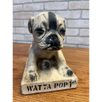 Vintage Watta Pop Chalkware Lollipop Figurine Bull Dog Pug Store Display