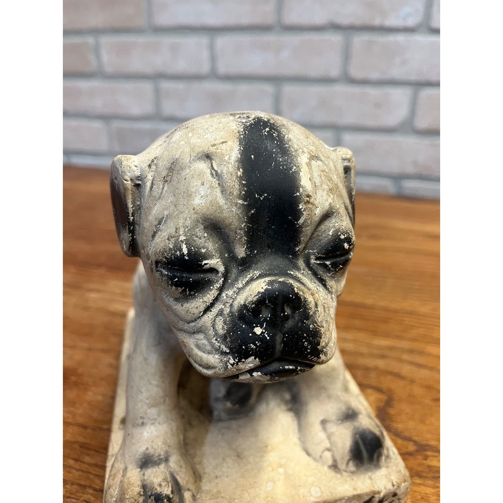 Vintage Watta Pop Chalkware Lollipop Figurine Bull Dog Pug Store Display