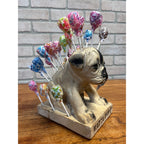 Vintage Watta Pop Chalkware Lollipop Figurine Bull Dog Pug Store Display