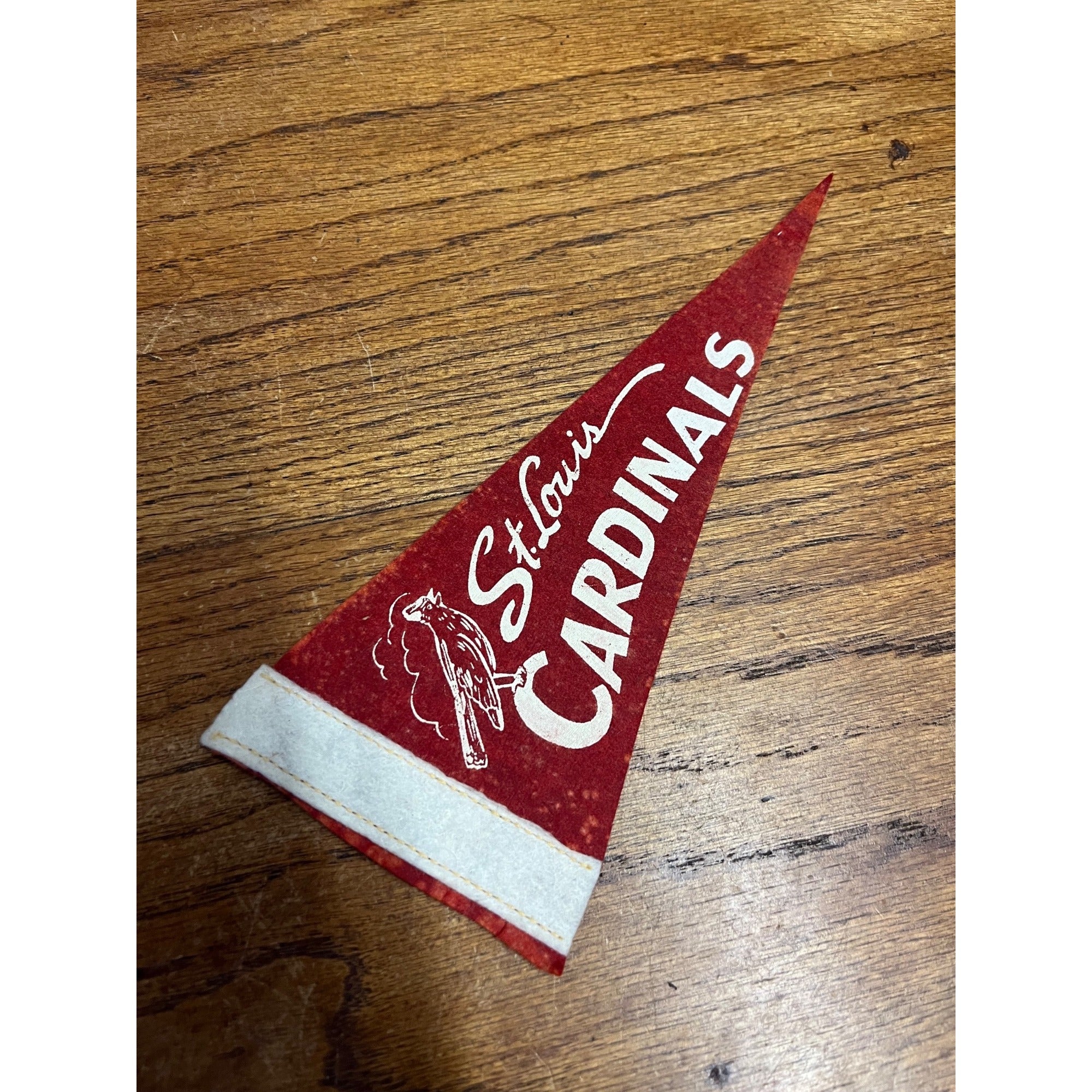 Vintage 1950s St Louis Cardinals Mini Baseball Felt Pennant 9"