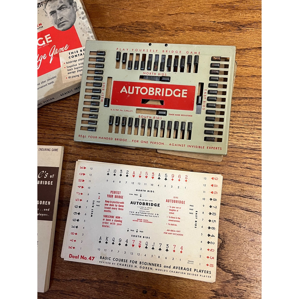 Vintage Autobridge Solo Bridge Game New York Charles H. Goren Circa 1950