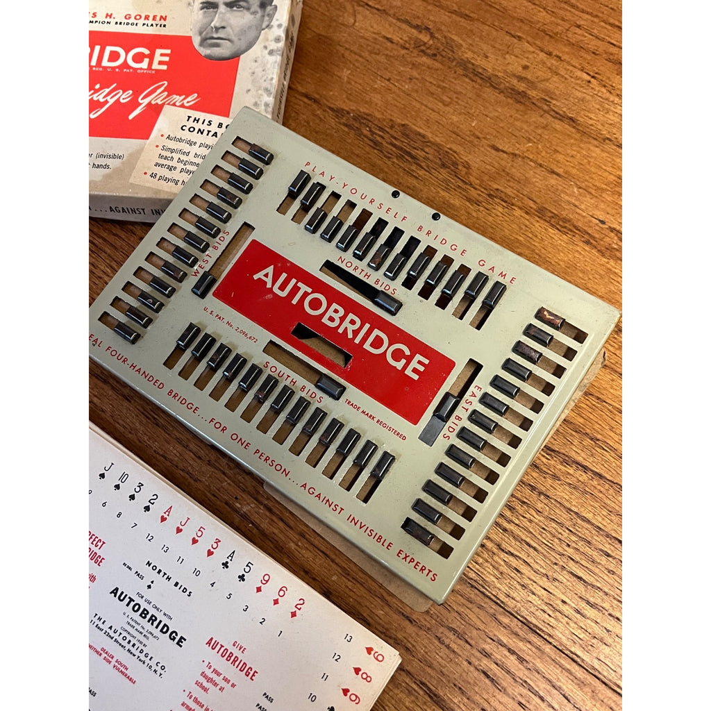 Vintage Autobridge Solo Bridge Game New York Charles H. Goren Circa 1950