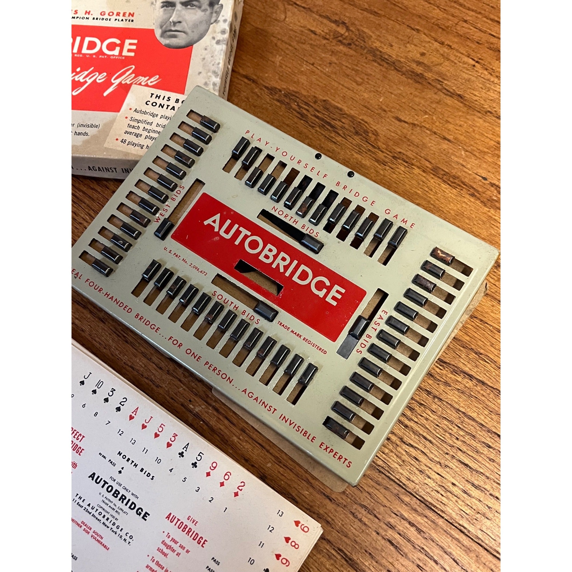 Vintage Autobridge Solo Bridge Game New York Charles H. Goren Circa 1950