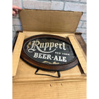 Vintage Ruppert Beer-Ale New York Reverse Painted on Glass w/ Original Box