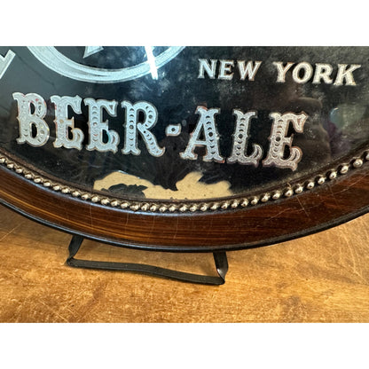 Vintage Ruppert Beer-Ale New York Reverse Painted on Glass w/ Original Box