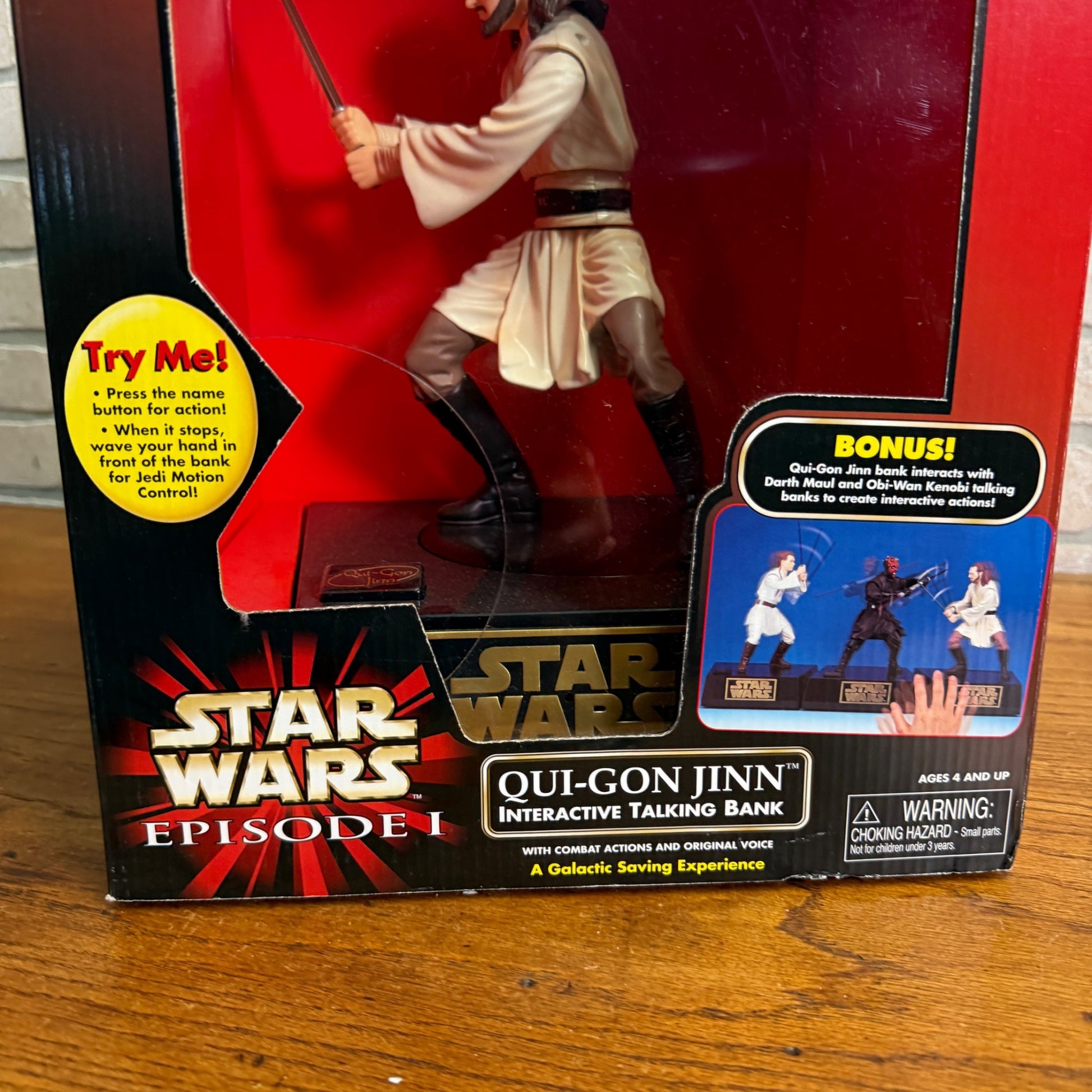 Star Wars Episode I Qui-Gon Jinn Interactive Talking Bank Action Figure