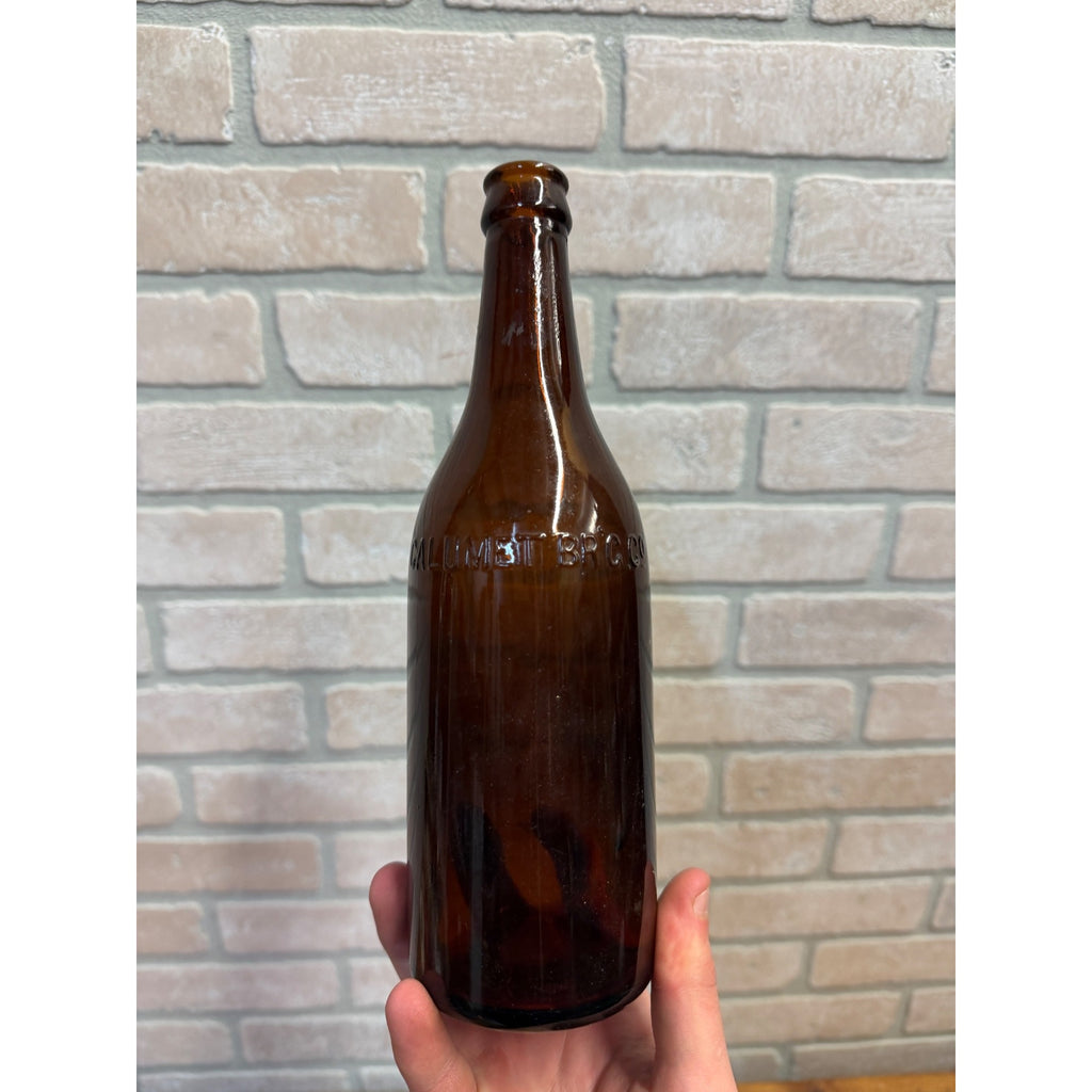 1900s Calumet Brewing Co. Chilton Wis Amber Beer Bottle WF&S