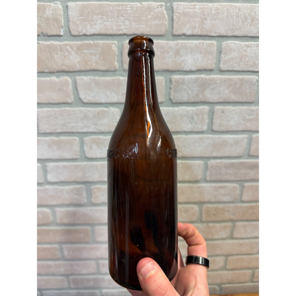 1900s Calumet Brewing Co. Chilton Wis Amber Beer Bottle WF&S